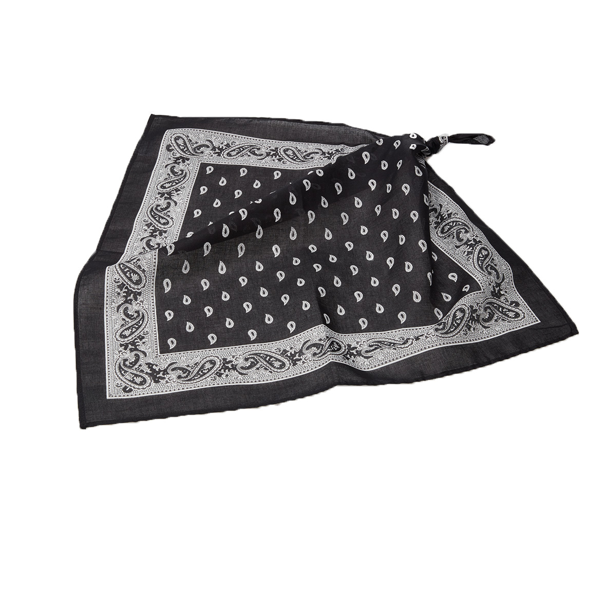 Original Glarner Tüechli Bandana 70 x 70 cm schwarz mit Paisley-Muster glarner tüechli bandana schwarz