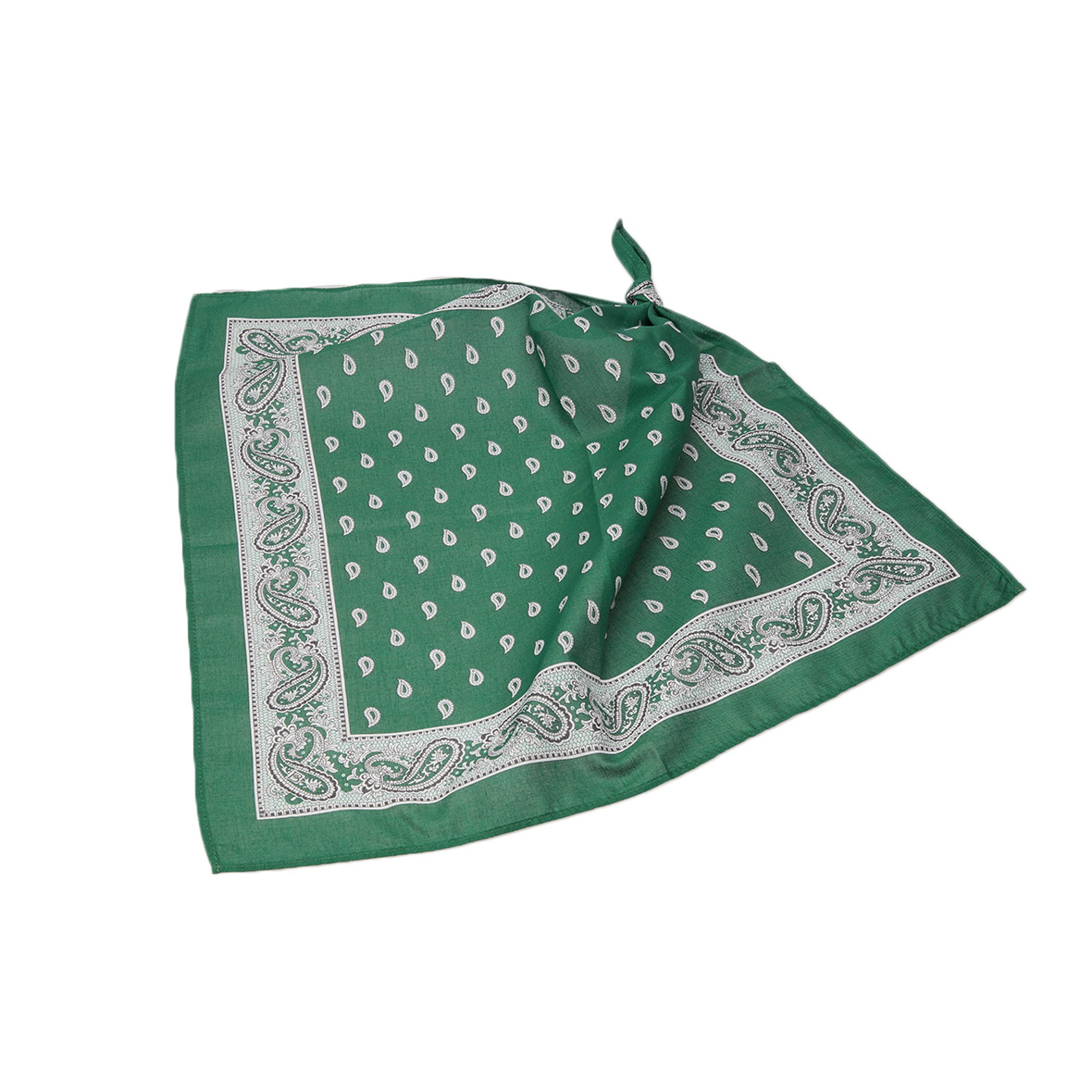 Original Glarner Tüechli Bandana 70 x 70 cm flaschengrün mit Paisley-Muster glarner tüechli bandana flaschengrün