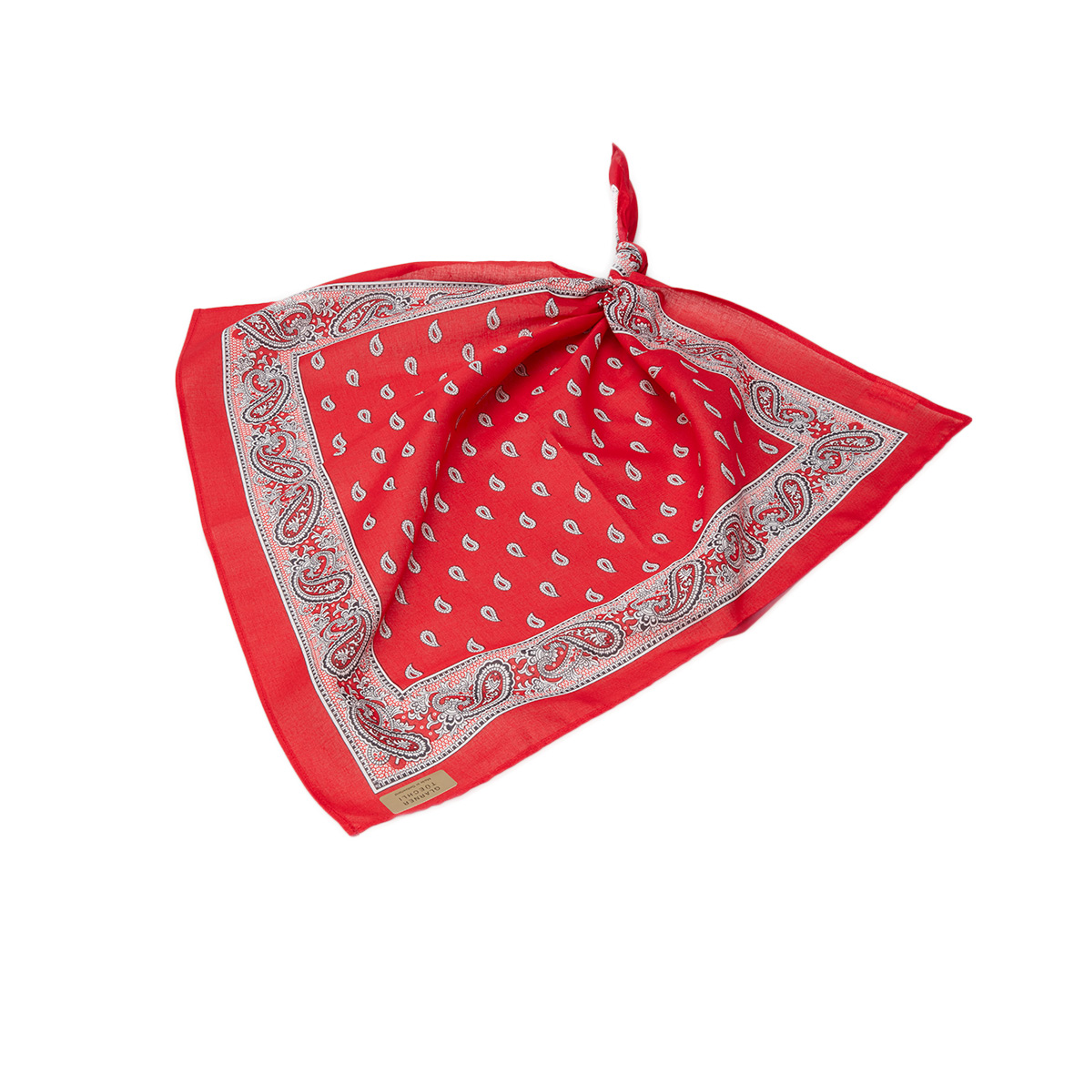 Original Glarner Tüechli Bandana 70 x 70 cm rot mit Paisley-Muster glarner tüechli bandana rot