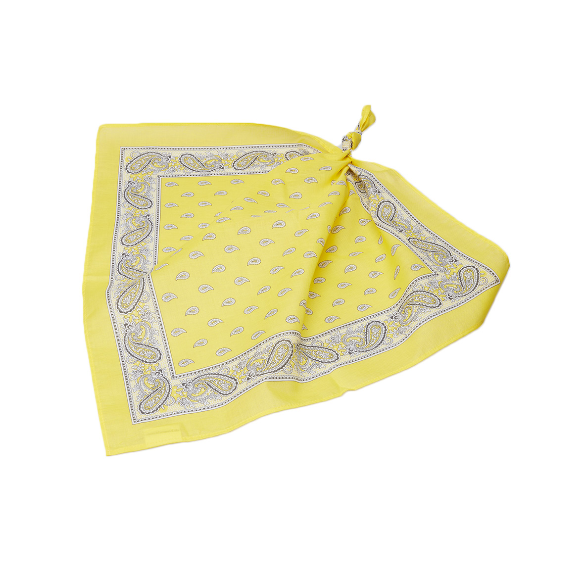 Original Glarner Tüechli Classic 50 x 50 cm gelb mit Paisley-Muster glarner tüechli classic gelb