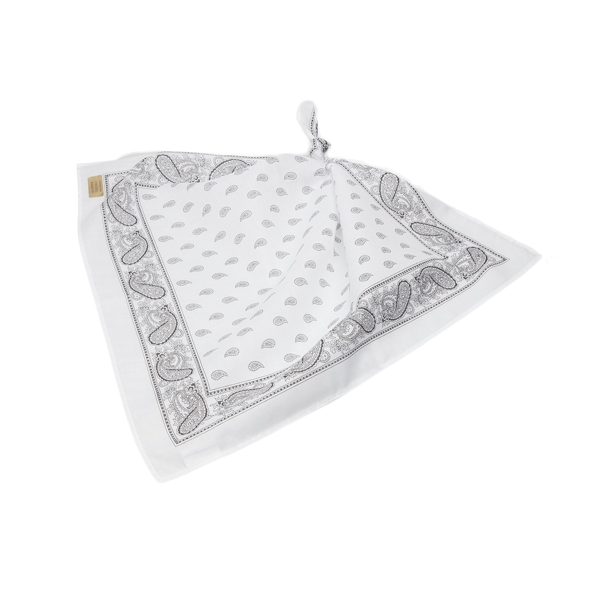 Original Glarner Tüechli Classic 50 x 50 cm weiss mit Paisley-Muster glarner tüechli classic weiss