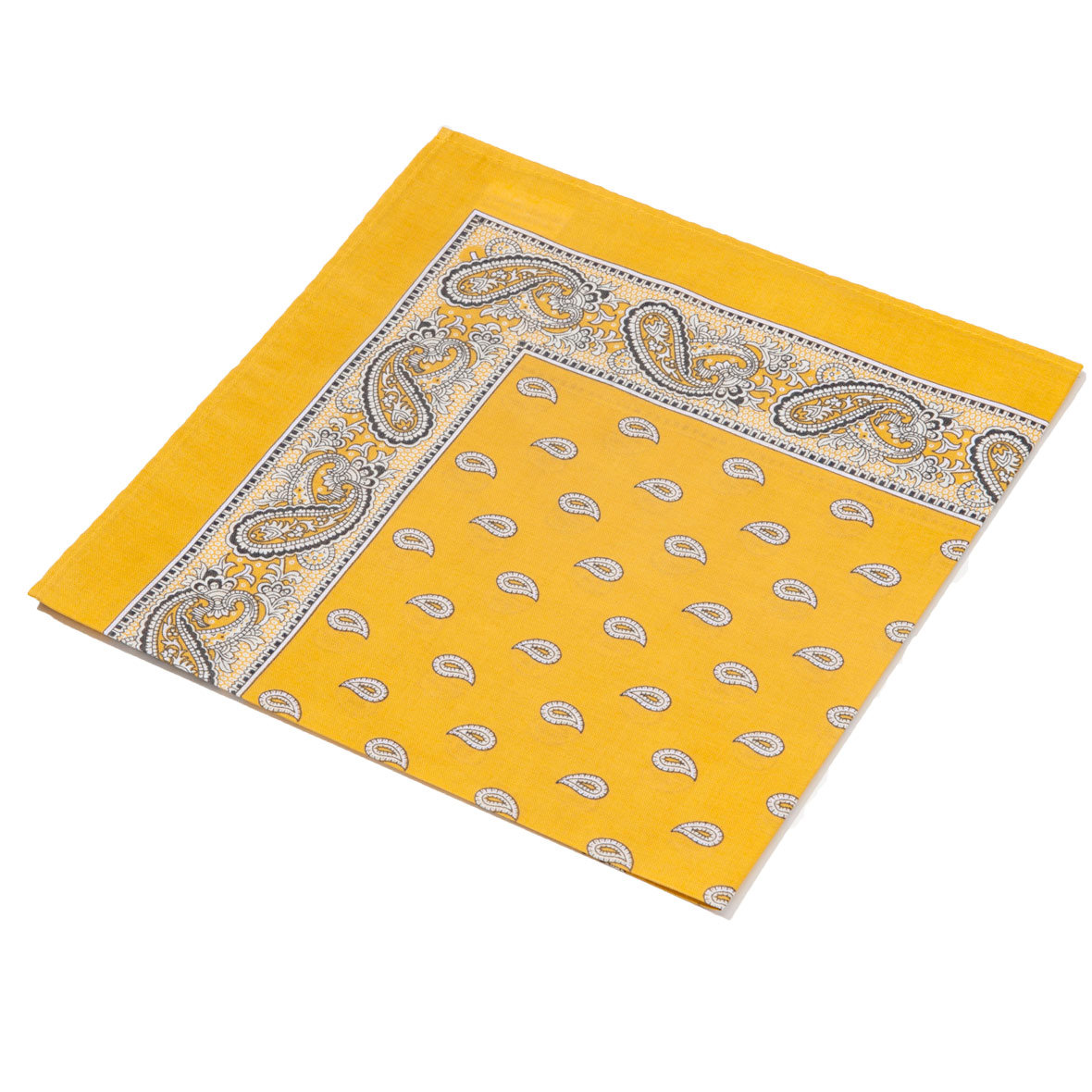 Original Glarner Tüechli Classic 50 x 50 cm sonnengelb mit Paisley-Muster glarner tüechli classic sonnengelb