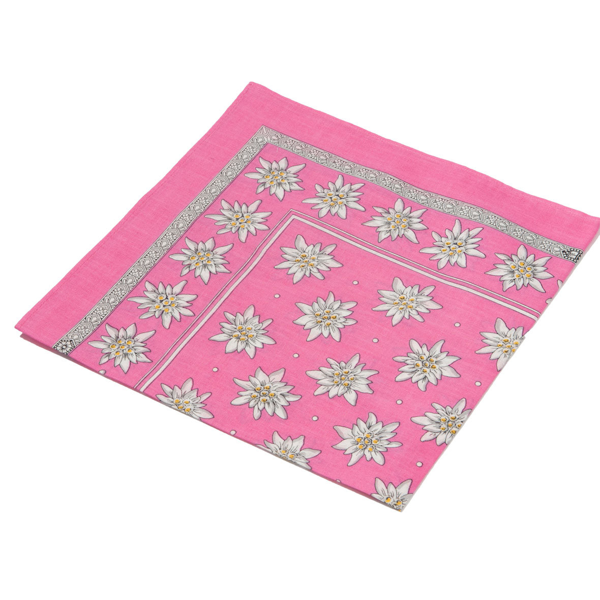 Original Glarner Tüechli Edelweiss 50 x 50 cm rosa glarner tüechli edelweiss rosa