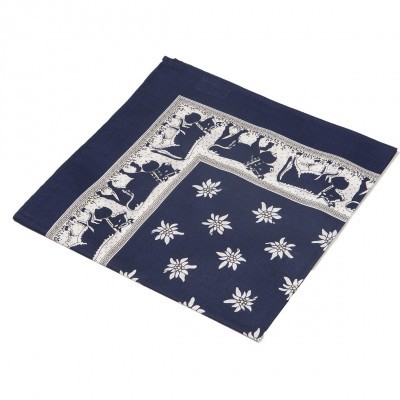 Glarner Tüechli Bandana Kühe-Edelweiss – 70 × 70 cm