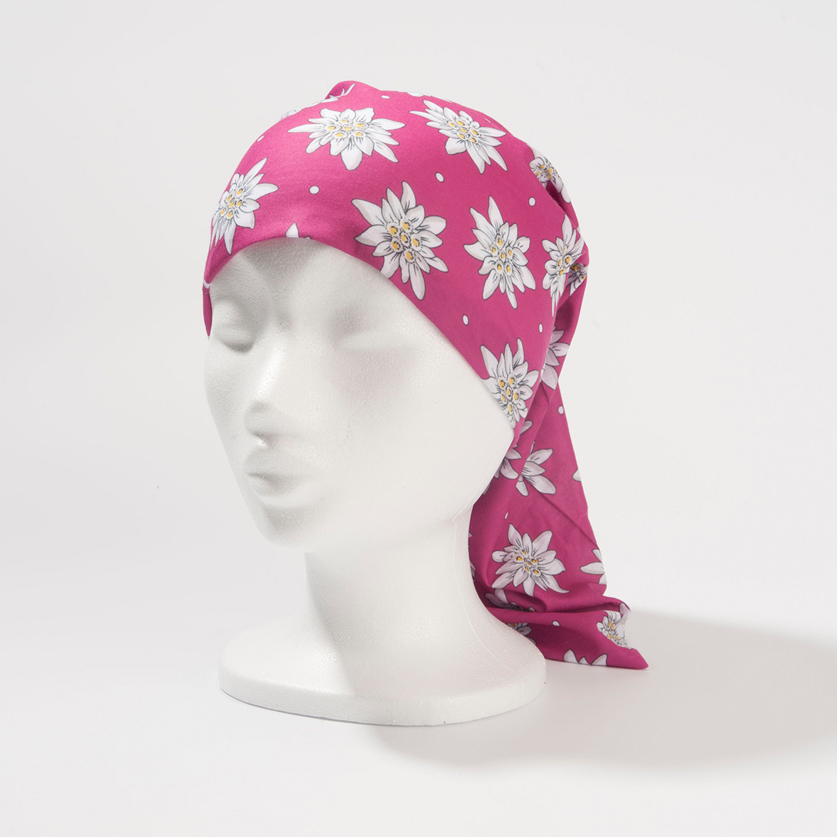 Original Glarner Tüechli Tube mit Edelweiss in Pink tube edelweiss pink