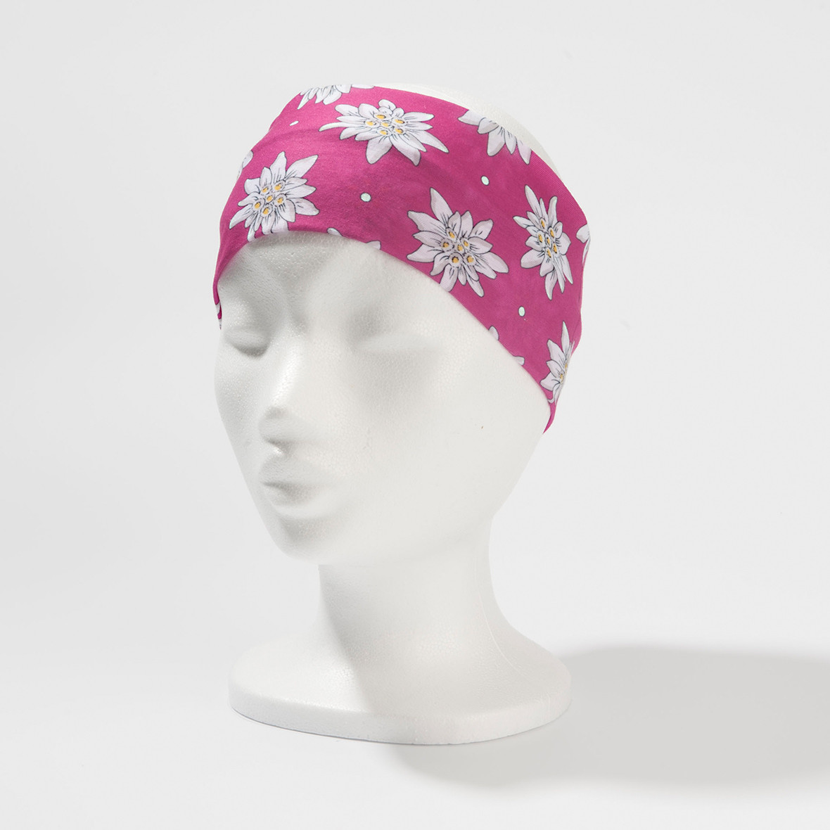 Original Glarner Tüechli Stirnband Pink mit Edelweiss stirnband edelweiss pink
