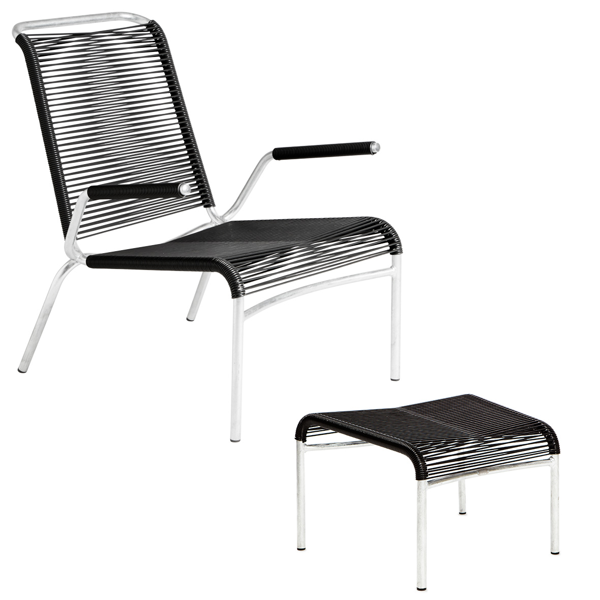 Altorfer Lounge-Set in Schwarz mit Armlehnen von Embru altorfer lounge set in schwarz mit armlehnen von embru