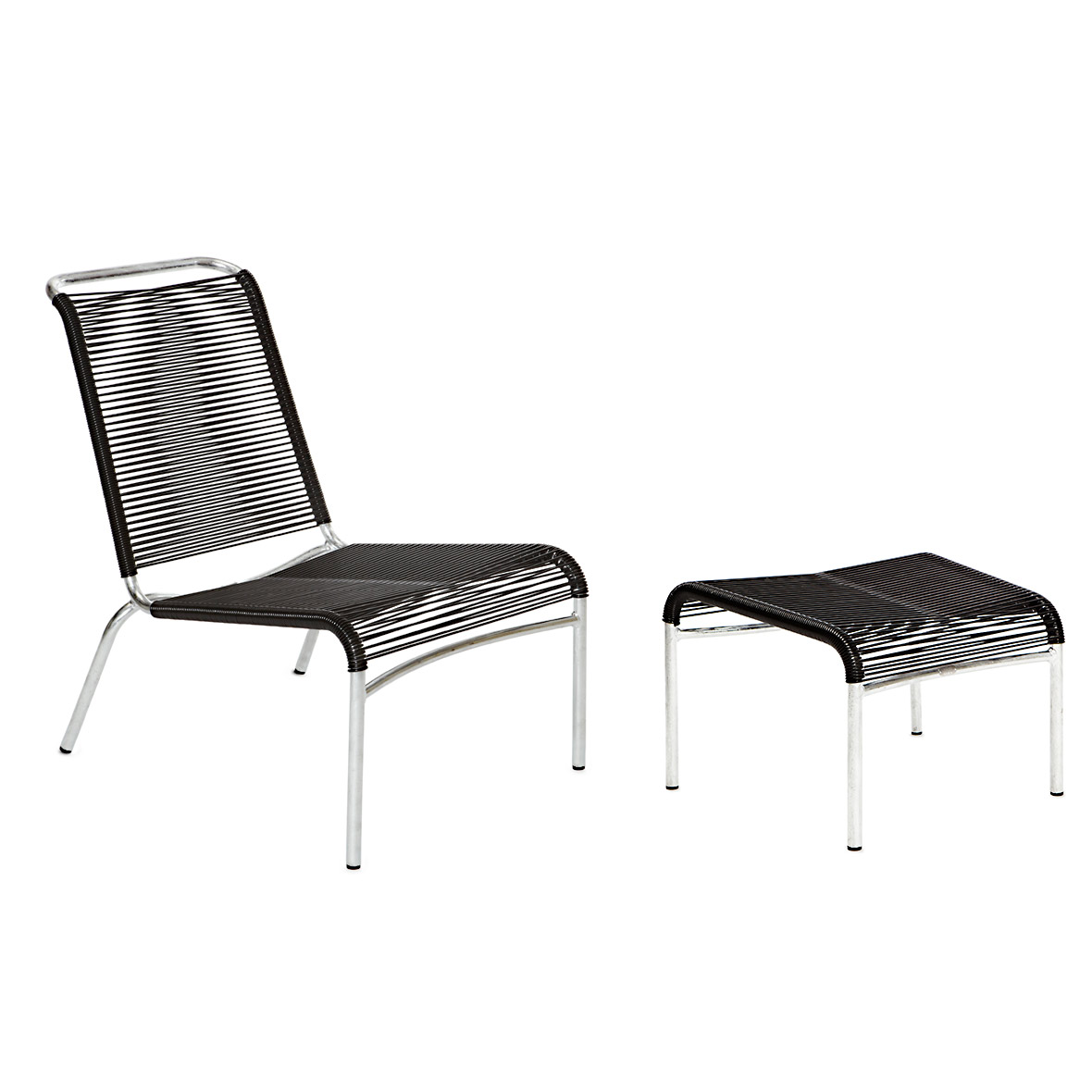 Altorfer Lounge-Set ohne Armlehne in Schwarz von Embru – der Gartenklassiker altorfer lounge set ohne armlehne schwarz