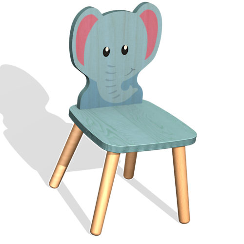Kinderstuhl Elefant Holz