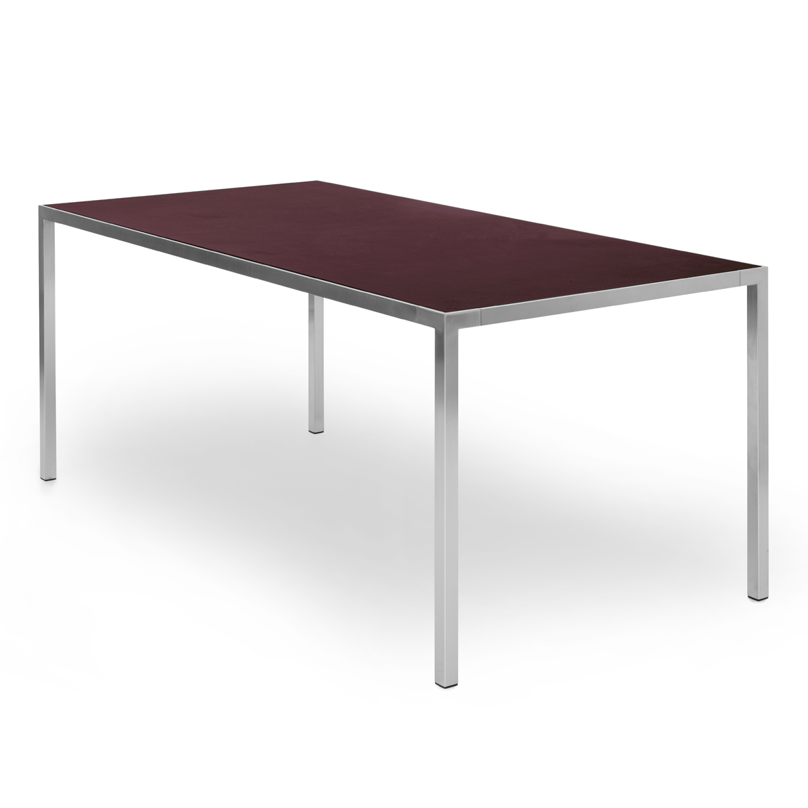 MF-Tisch mit individueller Tischplatte mf tisch von mf system, linol burgundy