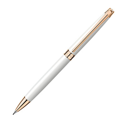 Minenhalter Léman Slim in Weiss mit Roségold