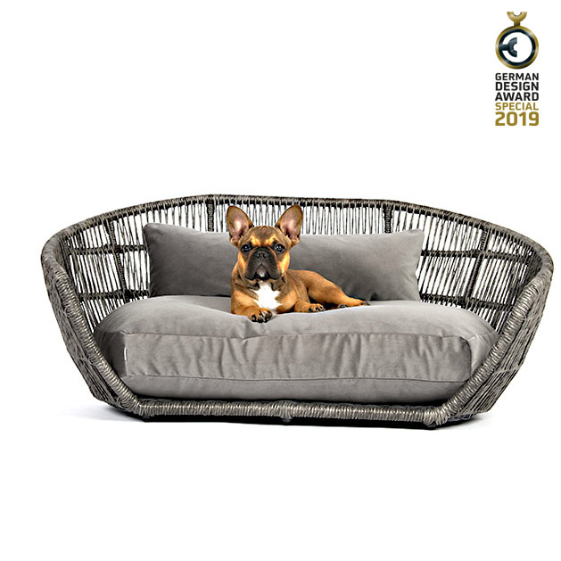 Hundebett Prado – Kollektion Oxford hundebett prado velvet anthrazit 110 cm laboni