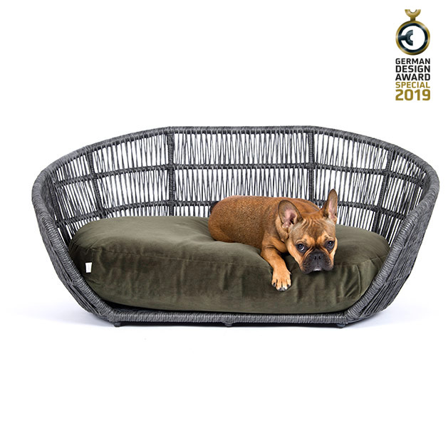 Hundebett Prado – Kollektion Oxford hundebett prado velvet olive 110 cm laboni