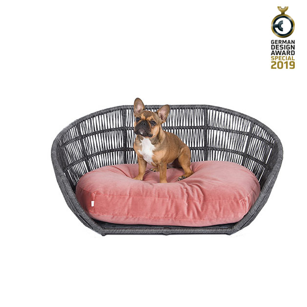 Hundebett Prado – Kollektion Oxford hundebett prado velvet romantic rose 110 cmlaboni