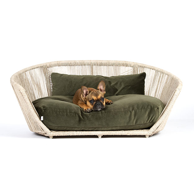 Hundebett Vogue hundebett vogue velvet olive green laboni