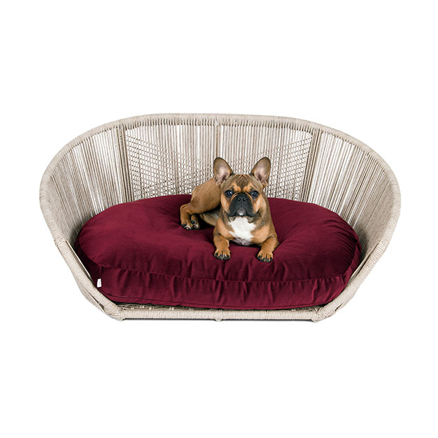 Hundebett Vogue hundebett vogue velvet burgundy laboni