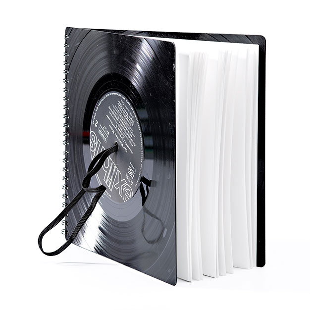 Notizbuch aus Vinyl-Schallplatten – Hochformat notizbuch vinyl schallplatten blanko 20 x 20 cm zsge
