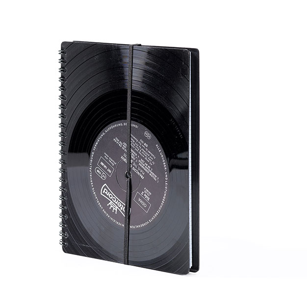 Notizbuch aus Vinyl-Schallplatten – Hochformat notizbuch vinyl schallplatten kariert 19.8 x 15.6 cm zsge