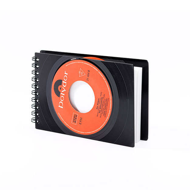 Notizbuch aus Vinyl-Schallplatten – Querformat vinyl notizbuch quer 9.6 x 14.5 cm zsge