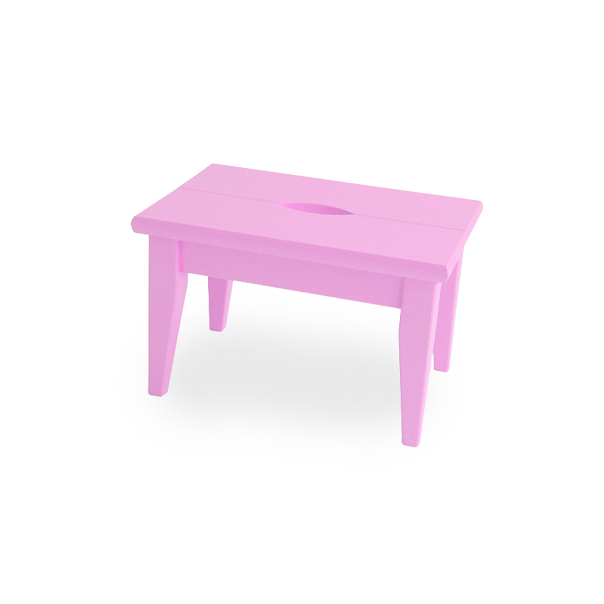 Tritthocker aus Fichtenholz – FSC 100% – pink – lackiert tritthocker fichtenholz fsc 100% pink lackiert