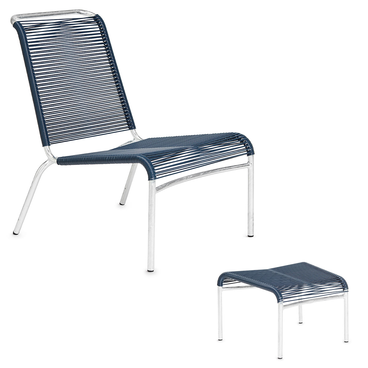 Altorfer Lounge-Set mit Fusshocker lounge ohne lehne graublau altorfer embru