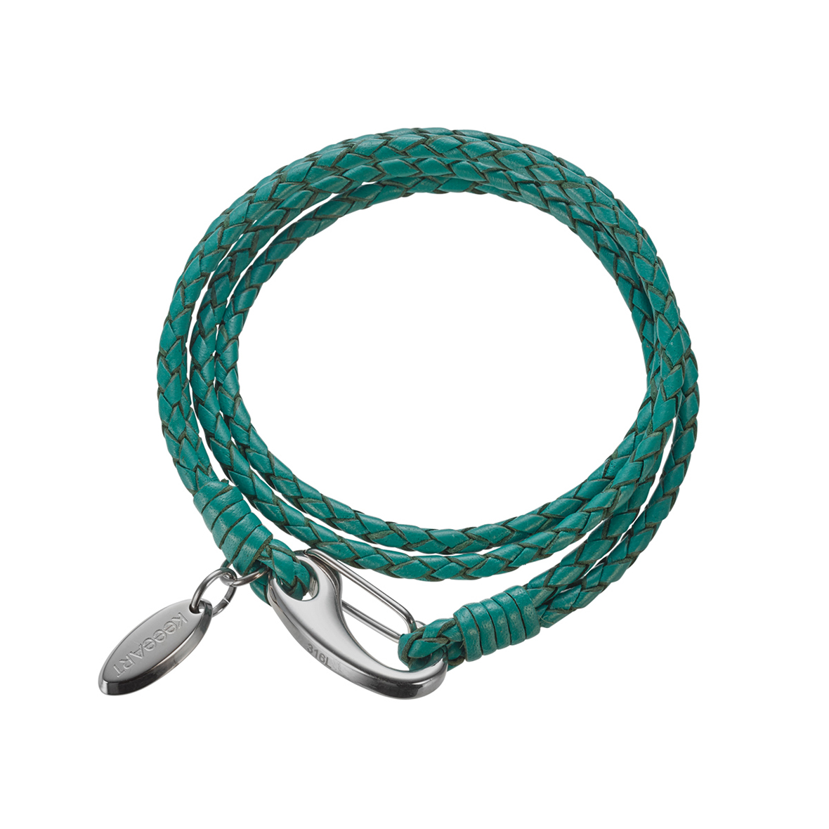 Lederarmband geflochten lederarmband tuerkis keeeart