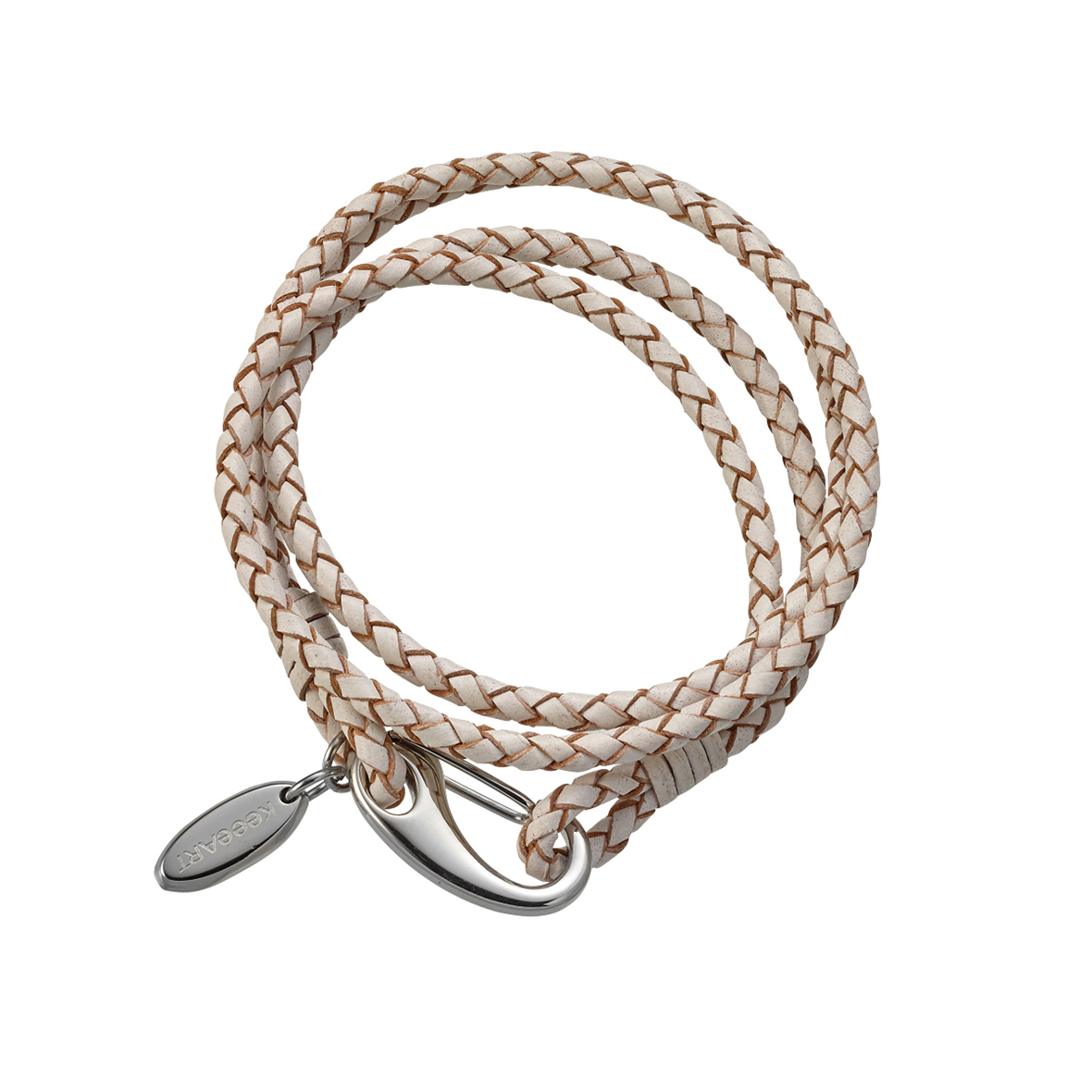 Lederarmband geflochten lederarmband weiss mood keeeart