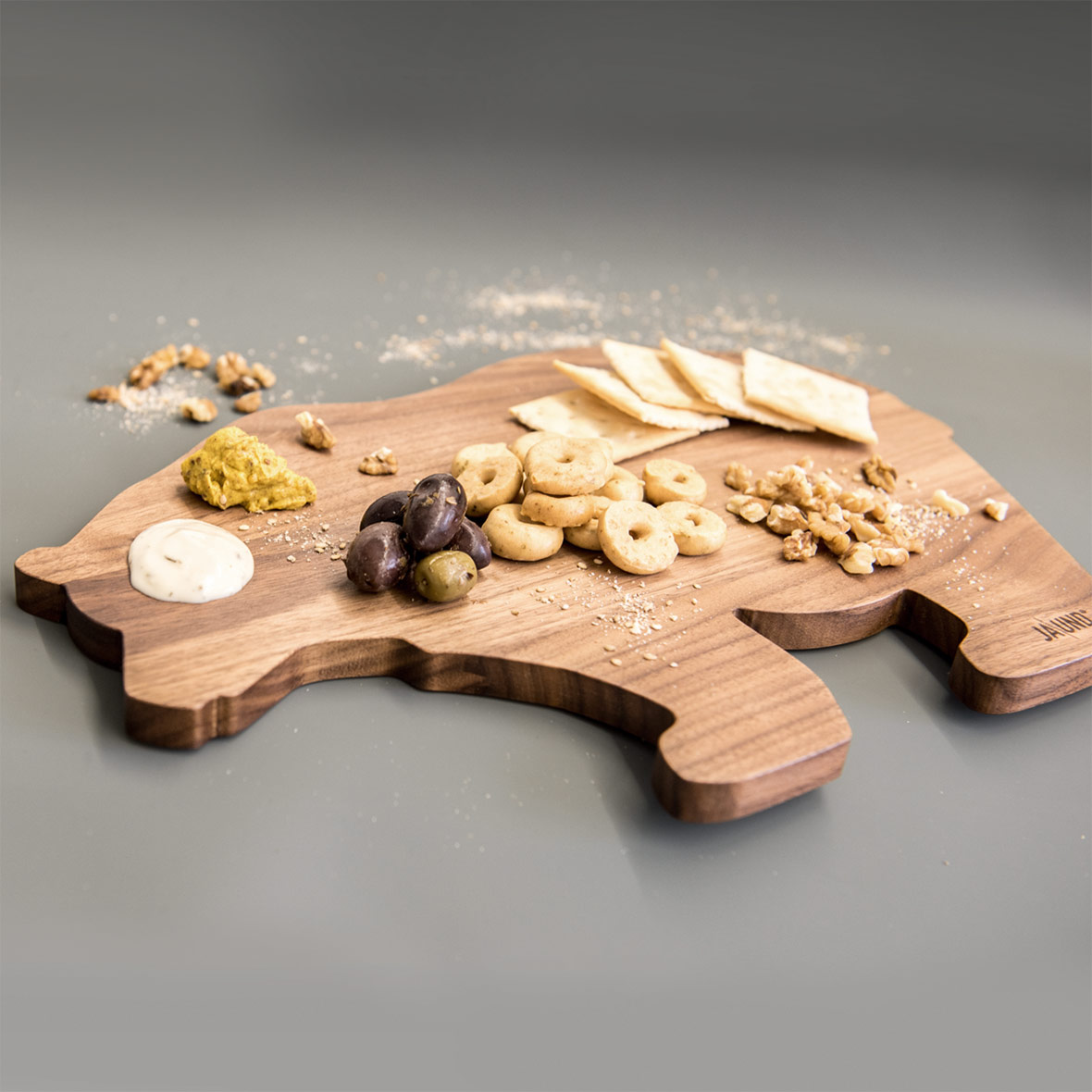 Holz-Schneidebrett Tiermotive schneidebrett holz baer nussbaum mood jaund