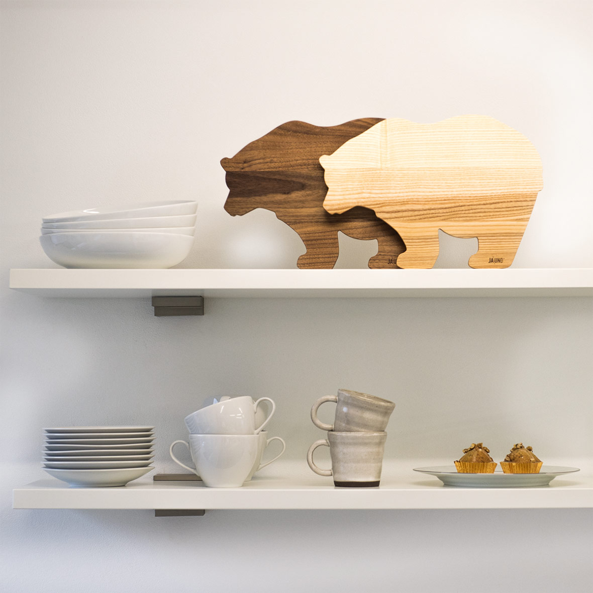 Holz-Schneidebrett Tiermotive schneidebrett holz baren mood jaund