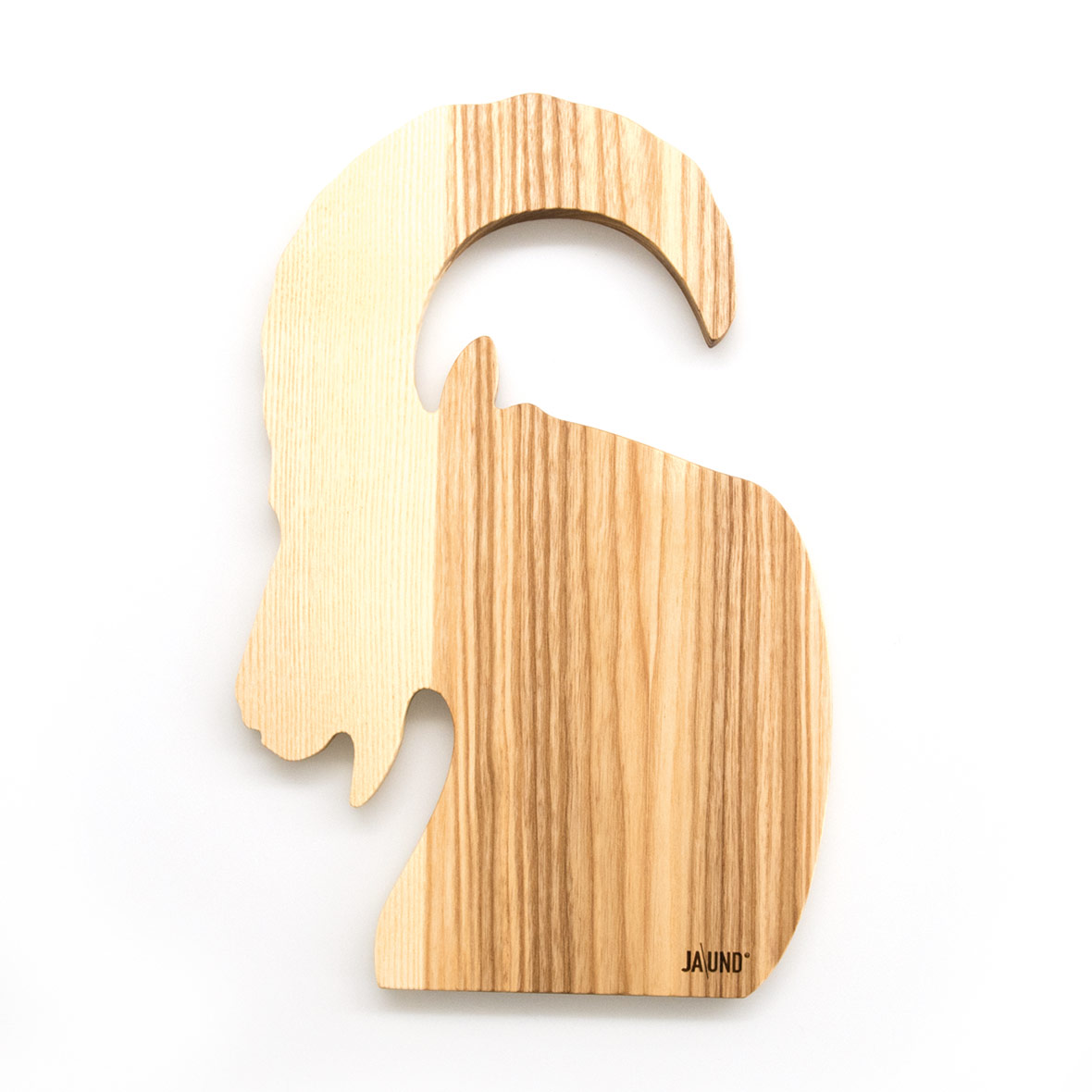 Holz-Schneidebrett Tiermotive schneidebrett holz steinbock kopf esche braunkern.jaund_