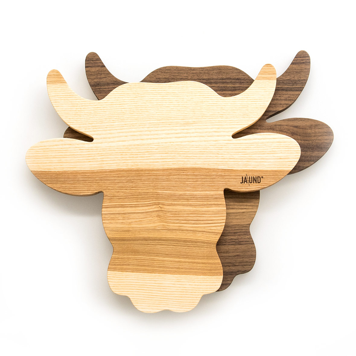 Holz-Schneidebrett Tiermotive schneidebrett holz kuhkopf nussbaum jaund mood