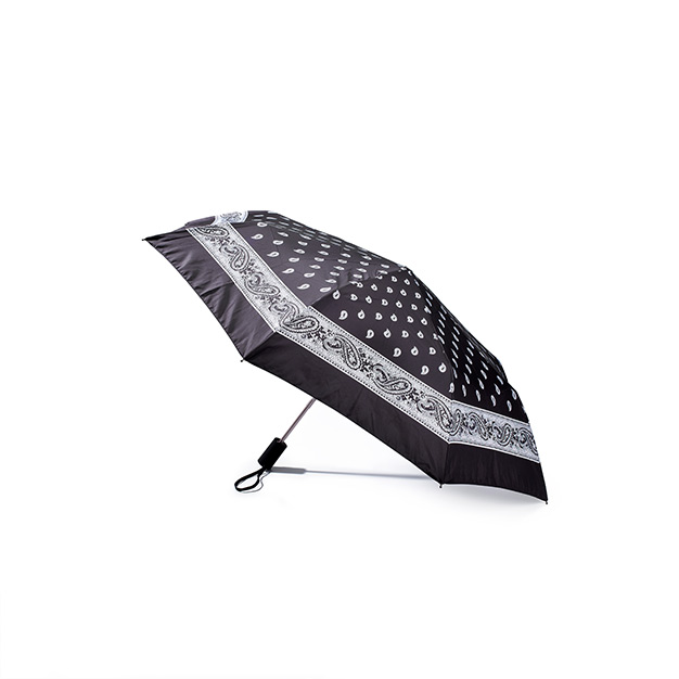Taschenschirm mit Glarner Paisley-Motiv taschenschirm paisley muster schwarz glarner tuechli