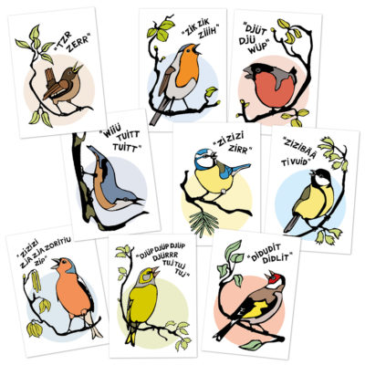 Postkarten-Set Happy Tweets