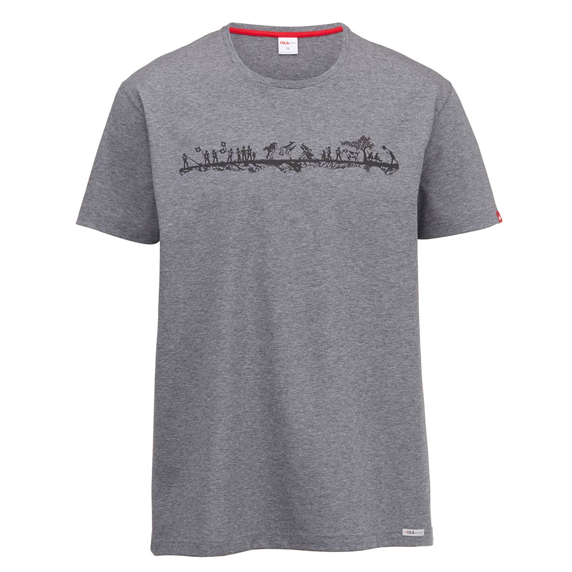 Herren-T-Shirt kurzarm mit Scherenschnitt-Motiv unterwaesche shirt scherenschnitt isa bodywear
