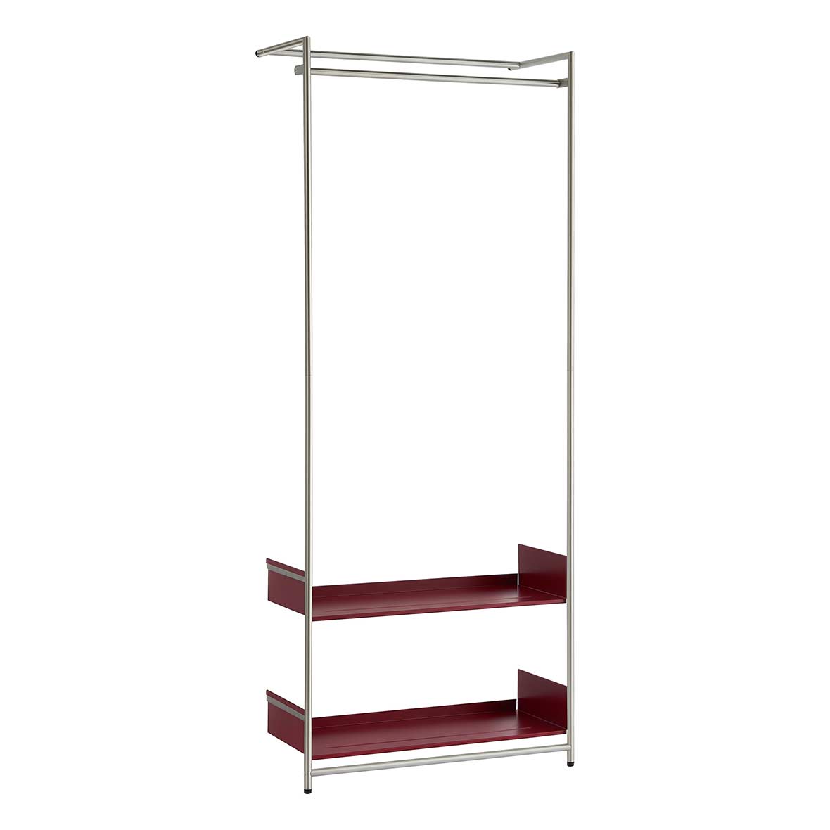 Anlehngarderobe Comba anlehngarderobe comba gebuerstet chrom dunkelrot mit mox