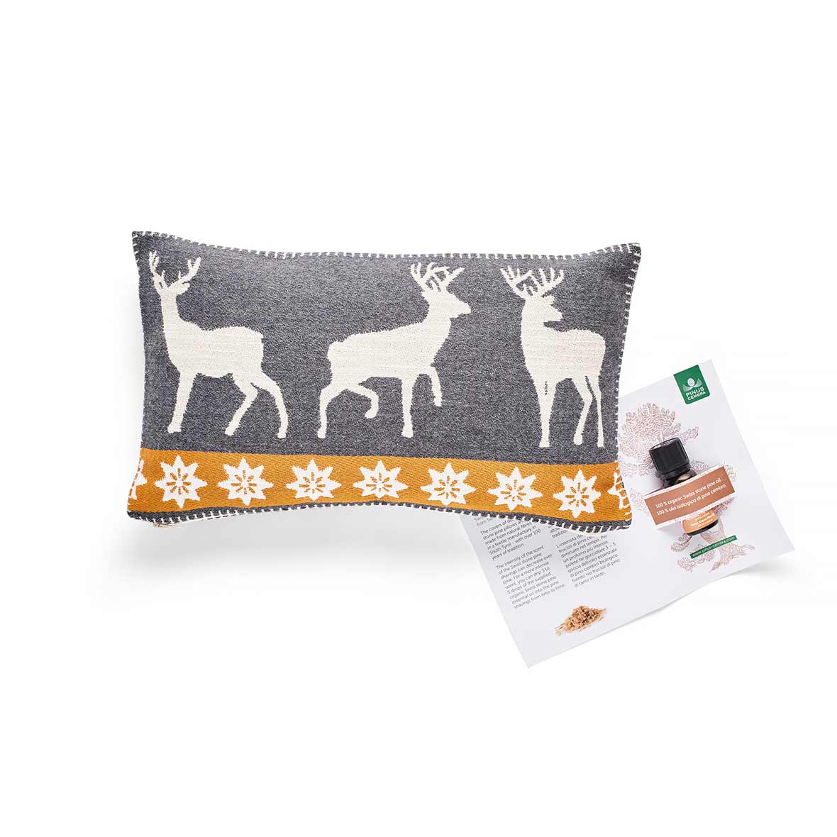 Arvenkissen Hirsch arvenkissen hirsch gold nature design