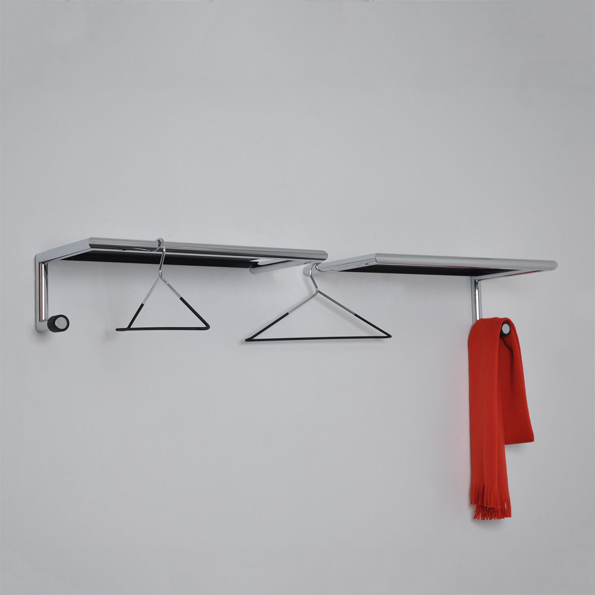 Wandgarderobe Link 55 garderobe link chromstal haken rechts links mox