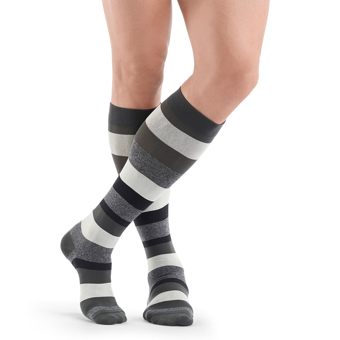 Kompressionssocken Männer Graphite Stripe kompressionssocken microfiber shades men graphite stripe sigvaris