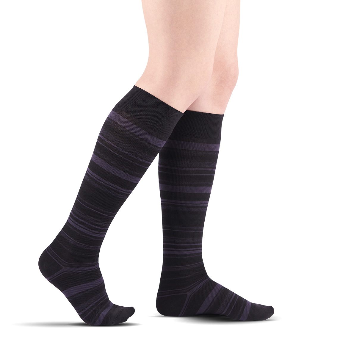 Kompressionssocken Frauen Onyx Mini-Stripe kompressionssocken microfiber shades onyx mini stripe sigvaris