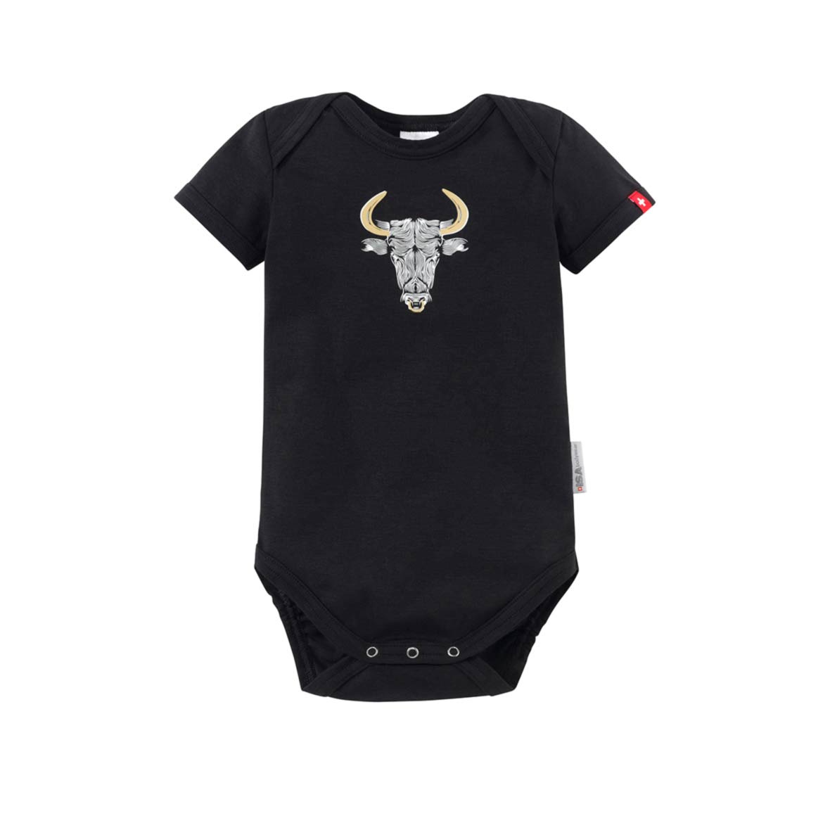 Baby-Body kurzarm mit „Muni“ Motiv baby body muni schwingerkollektion isa bodywear