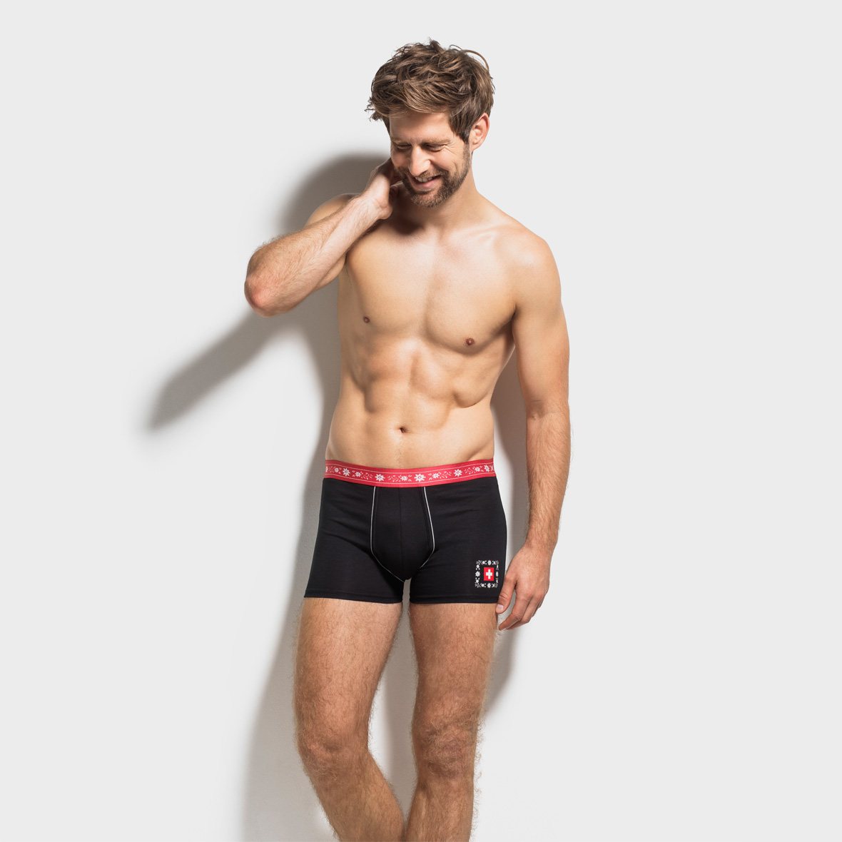 Herren-Panty mit Schweizer Kreuz herren panty andy schwarz schwingerkollektion 2022 isa bodywear