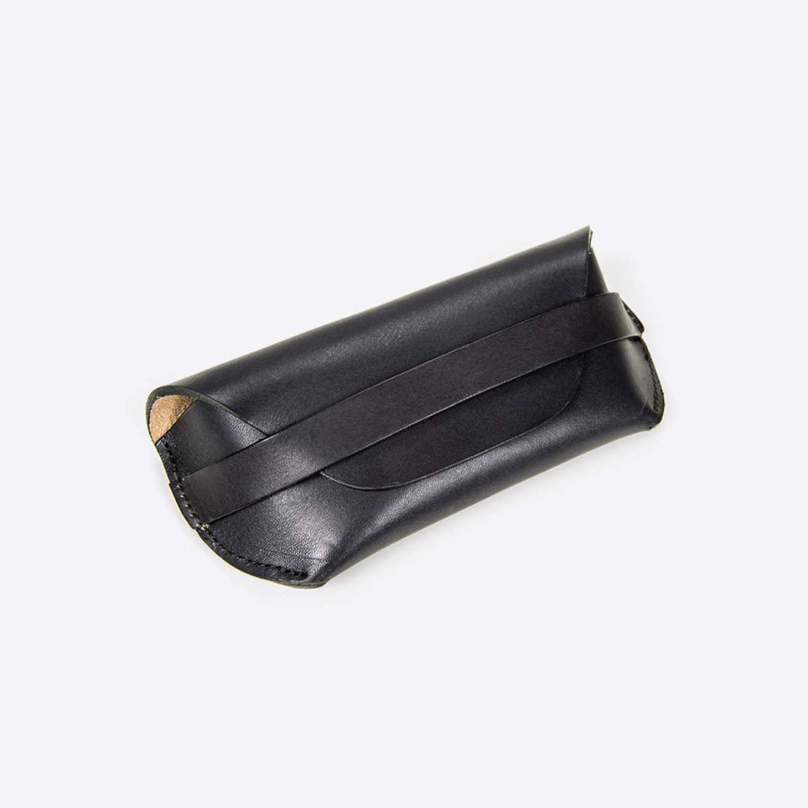Leder Brillenetui leder brillenetui schwarz schraeg rothirsch