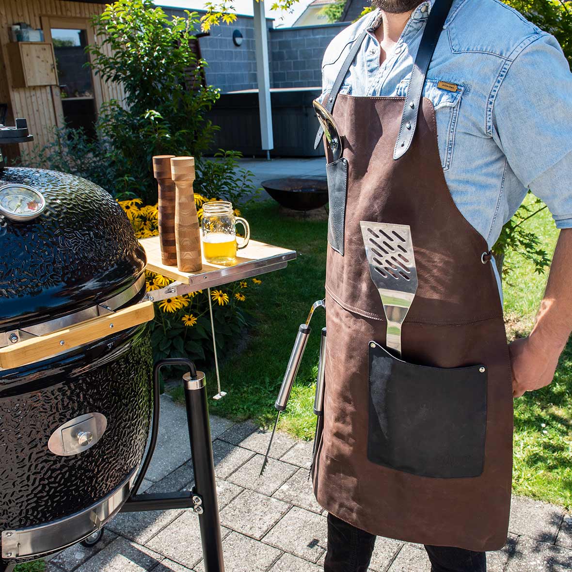 Grillschürze leder grillschuerze grill jaund
