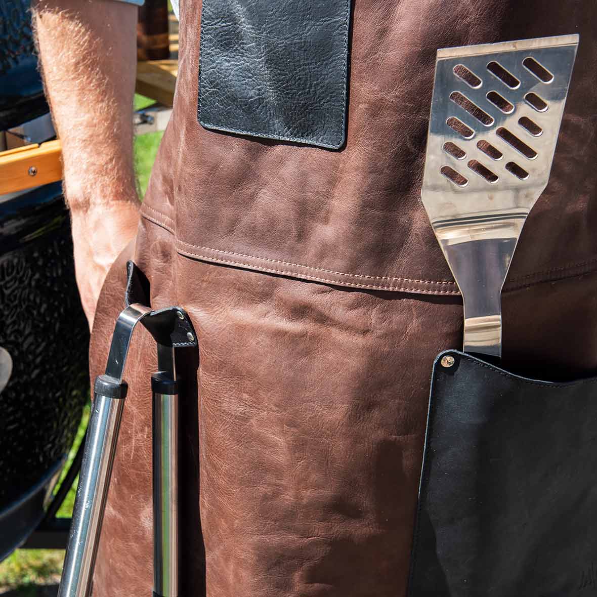 Grillschürze leder grillschuerze grillbesteck jaund