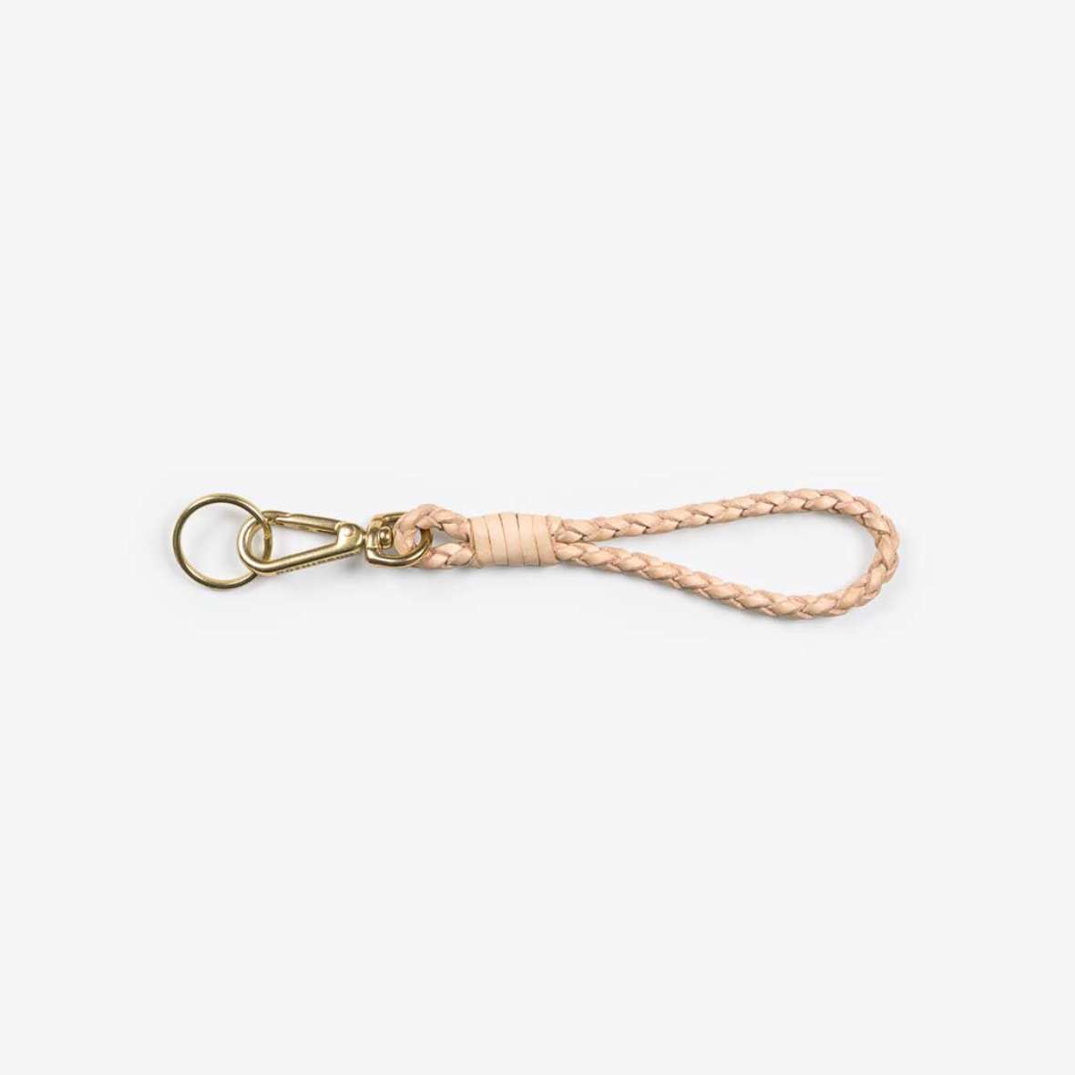Geflochtener Schlüsselanänger aus Leder leder schluesselanhaenger 25 cm nature rothirsch