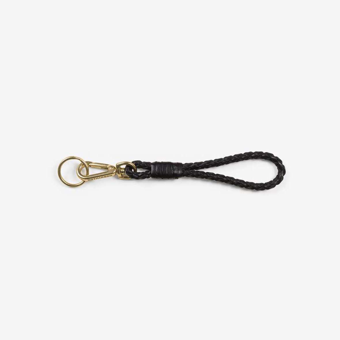 Geflochtener Schlüsselanänger aus Leder leder schluesselanhaenger 25 cm schwarz rothirsch