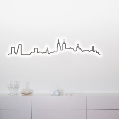 Skyline-Wandleuchte Basel Chrom