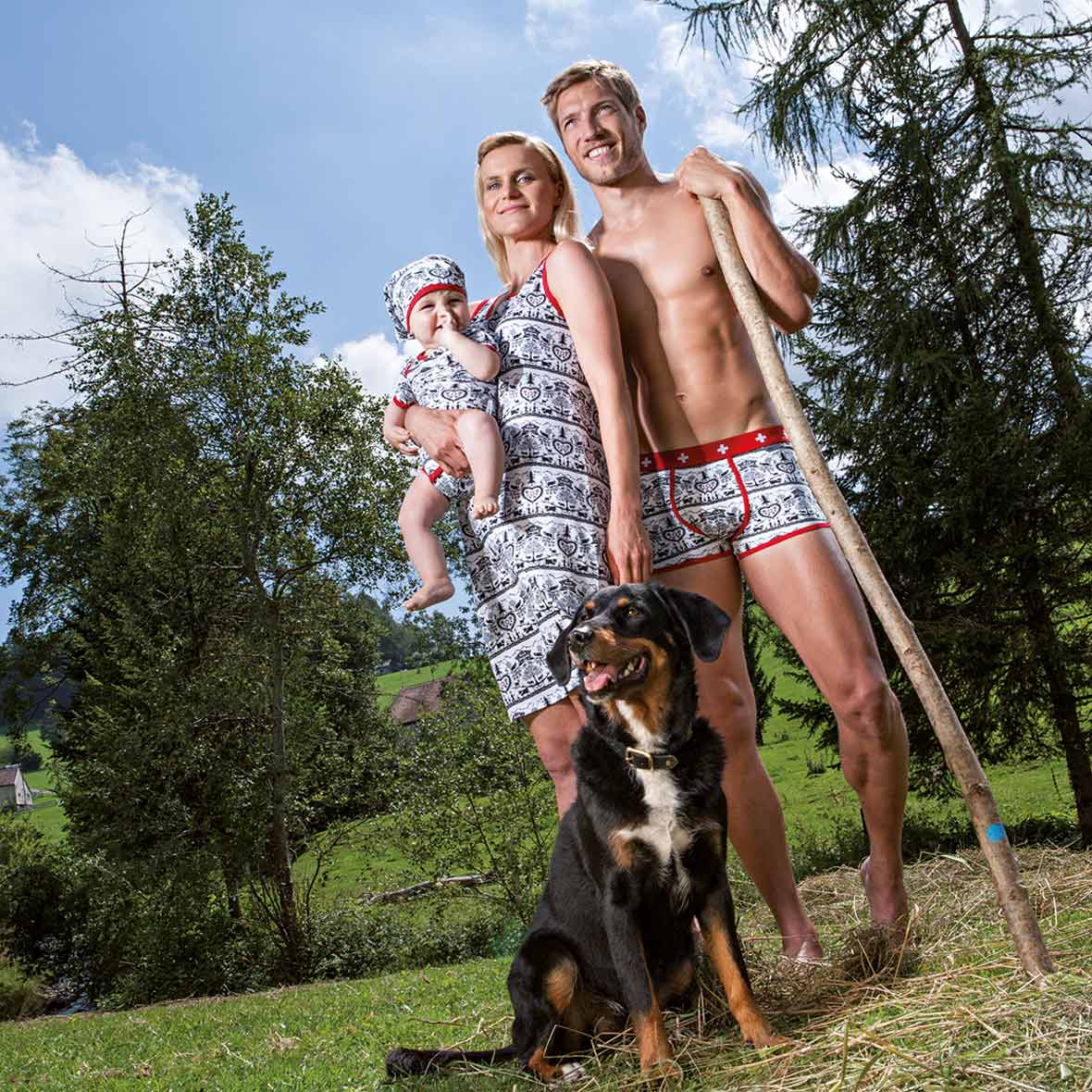 Baby-Body langarm – Alpenschick unterwaesche alpenschick familie mit hund