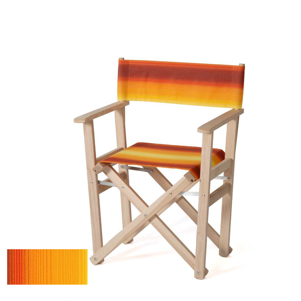 Regiestuhl regiestuhl orange gelb gestreift contact