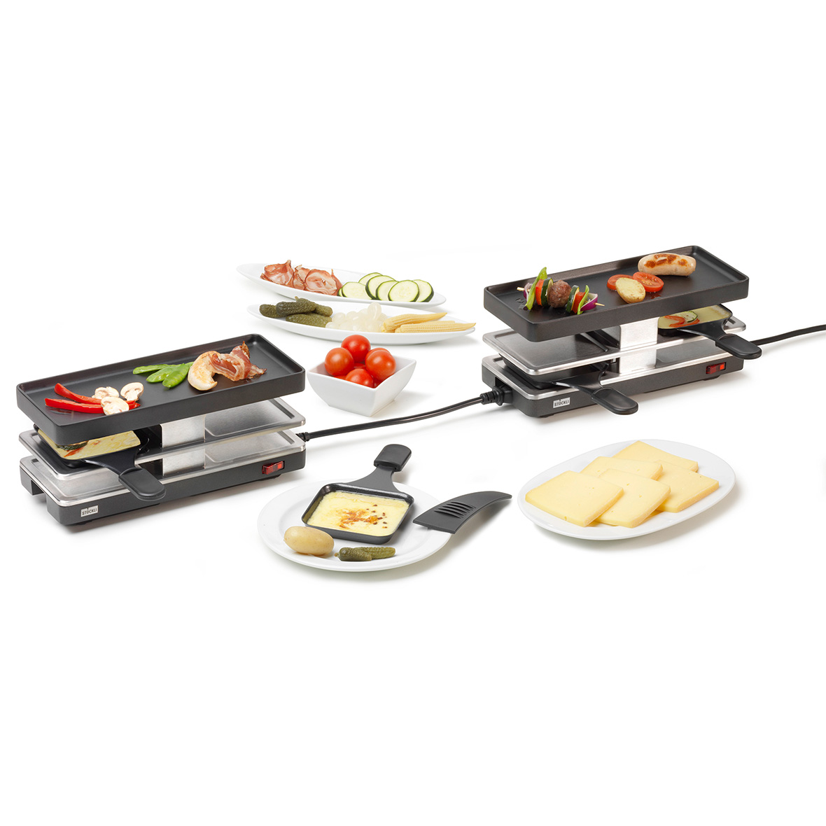 Raclette Grillgerät – Twinboard Basis-Set raclette grillgeraet twinboard basis erweiterungsgeraet stoeckli